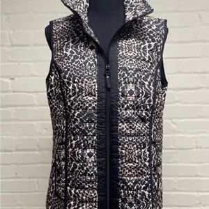 Onque Casual, Leopard Print Quilted Women's Vest, Size: S